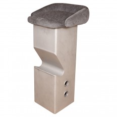 Sculptural stainless steel bar stool